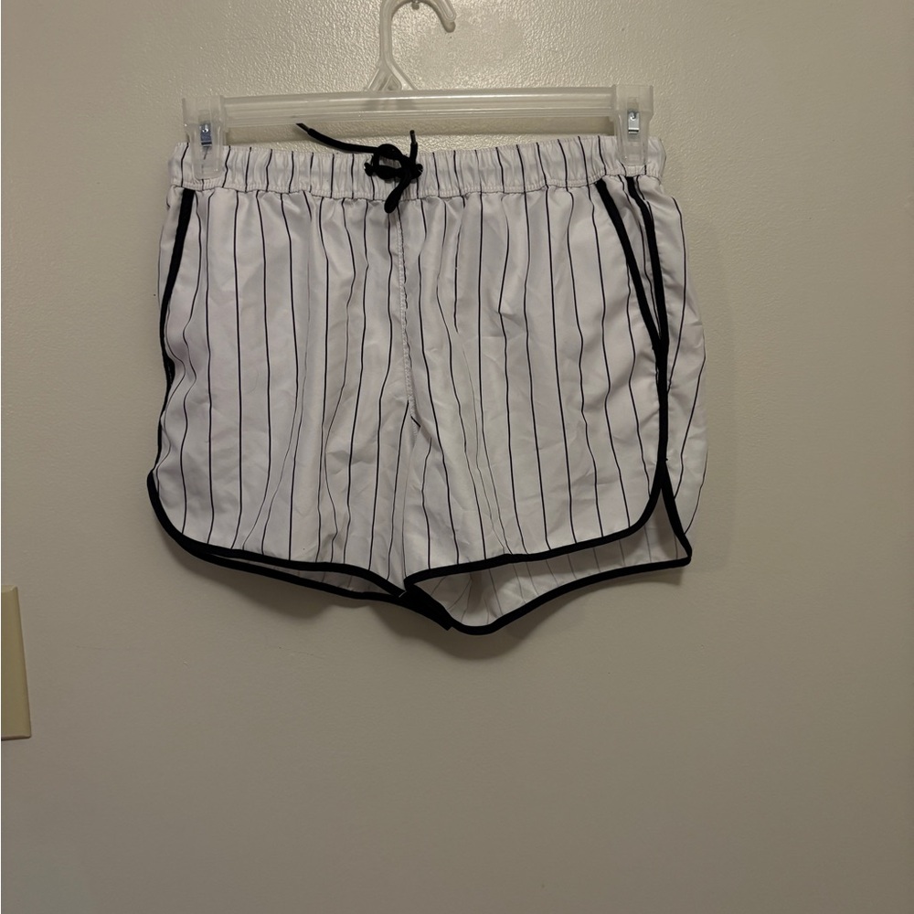 White Striped asos Shorts